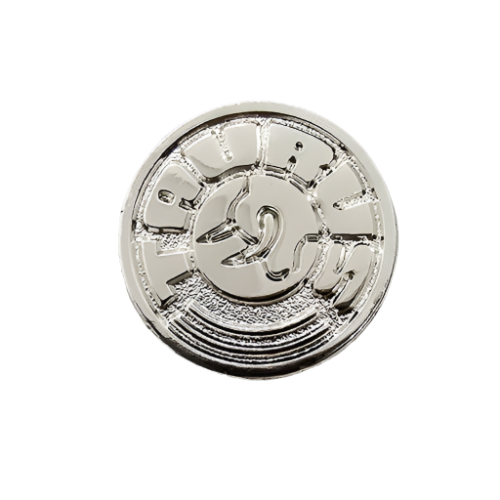2 x Taurus GRIP MEDALLIONS Real Silver Plated 15 MM