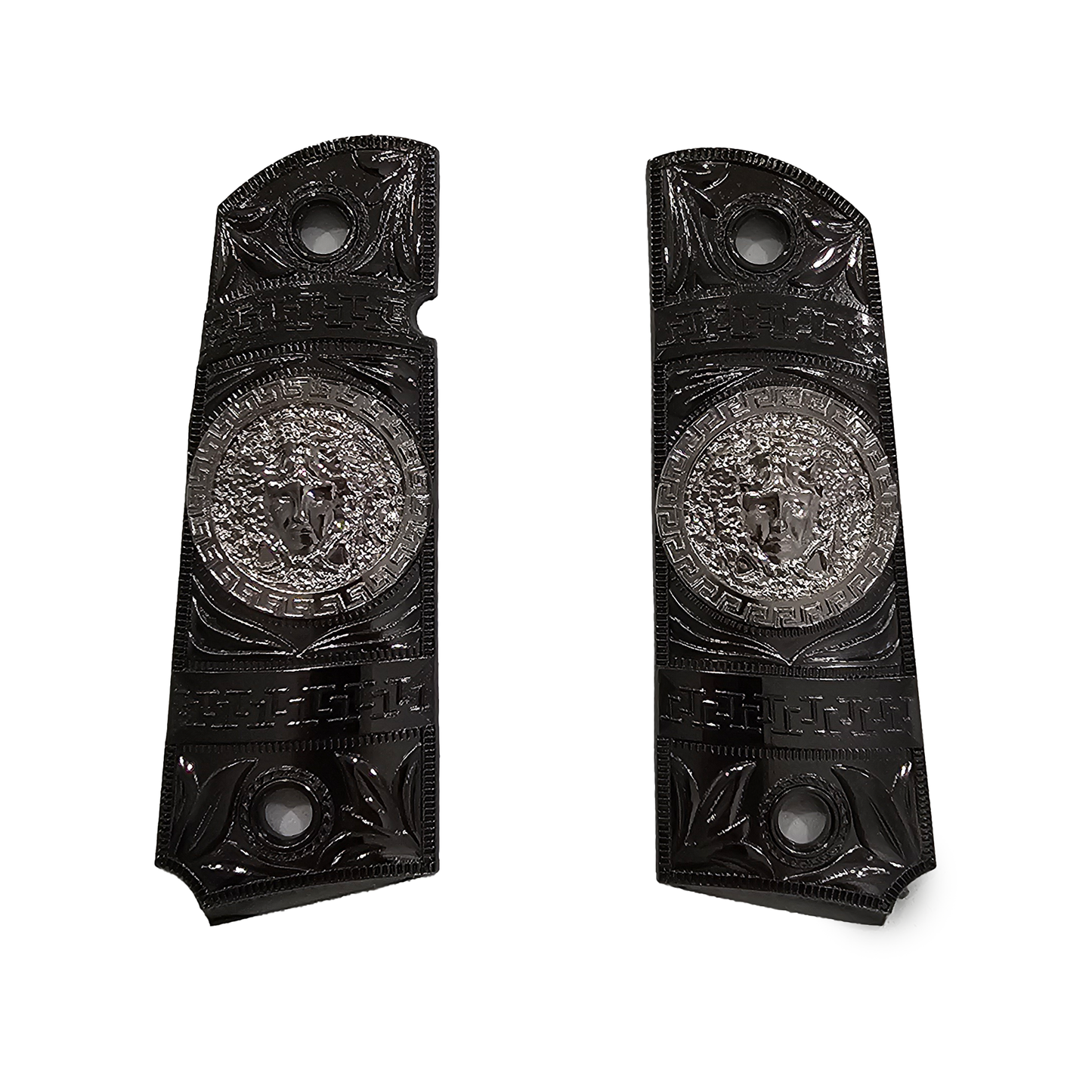New 1911 Versace Style FULL SIZE  Ambi Cut Black Silver