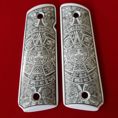 1911 Full Size Aztec Calendar Ivory Grips with Ambi Cut [I07]