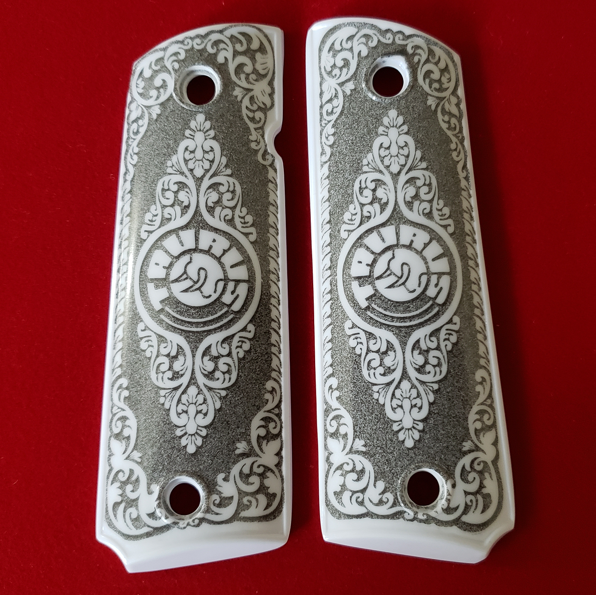 1911 Taurus Full Size ivory grips W Ambi Cut & Screws , T-T697