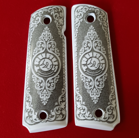 1911 Taurus Full Size ivory grips W Ambi Cut & Screws , T-T697