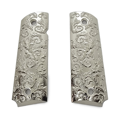 1911 GRIPS FULL SIZE - Metal - Scroll Design W Ambi Safety Gold #T-SC01