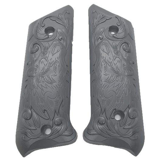 Ruger Mark IV 4 Wolf Metal Grips Black