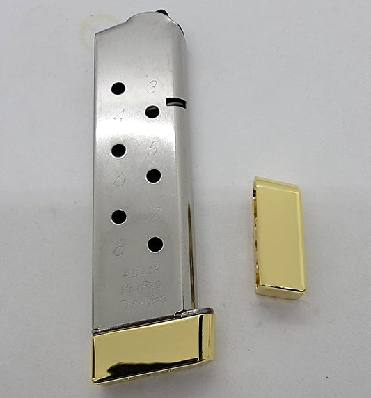 1911 Magazine plate For Kimber Tac-Mag Metal Base Pad Gold Fits most 1911