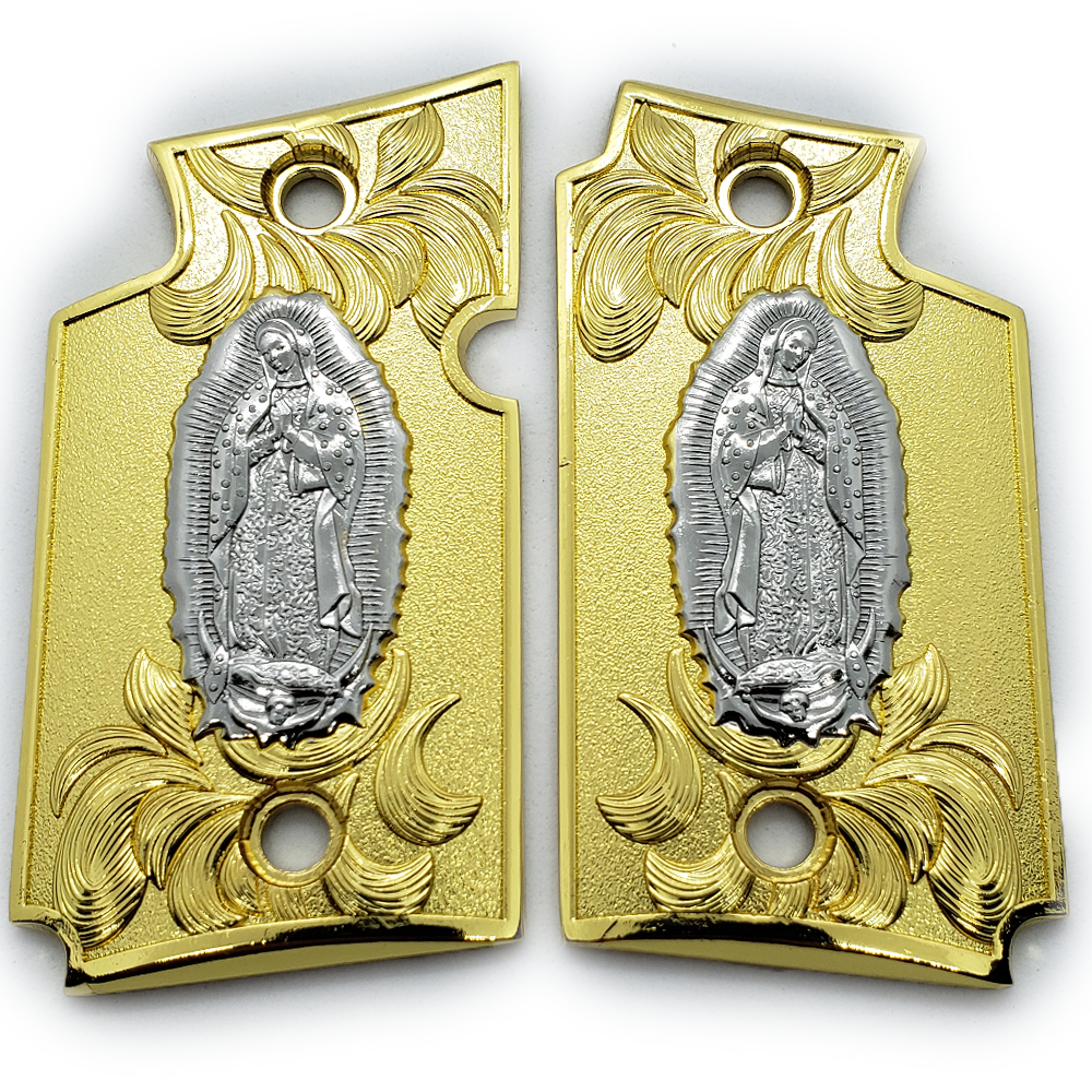 Sig Sauer P938 Virgin Mary Pistol Metal Grips Gold - Nickel