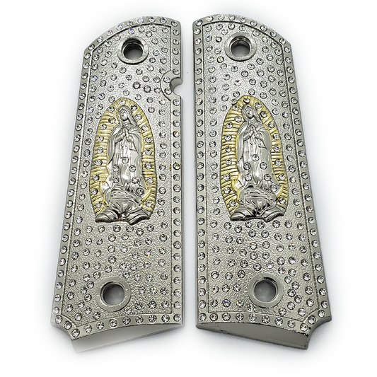 Clearance 1911 Grips Virgin Mary With Zirconia stones
