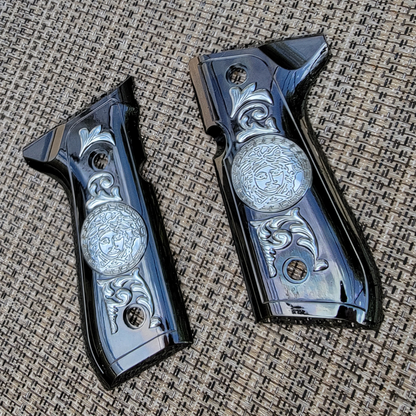 Beretta  Medusa GRIPS 92/96 Series Pistols 92F, 92FS, M9, 96 Black Gold  #T-TM391