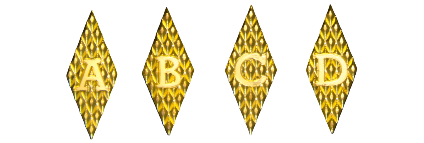 1911 Full Size Grips With Initials Gold, Nickel or Black Plated