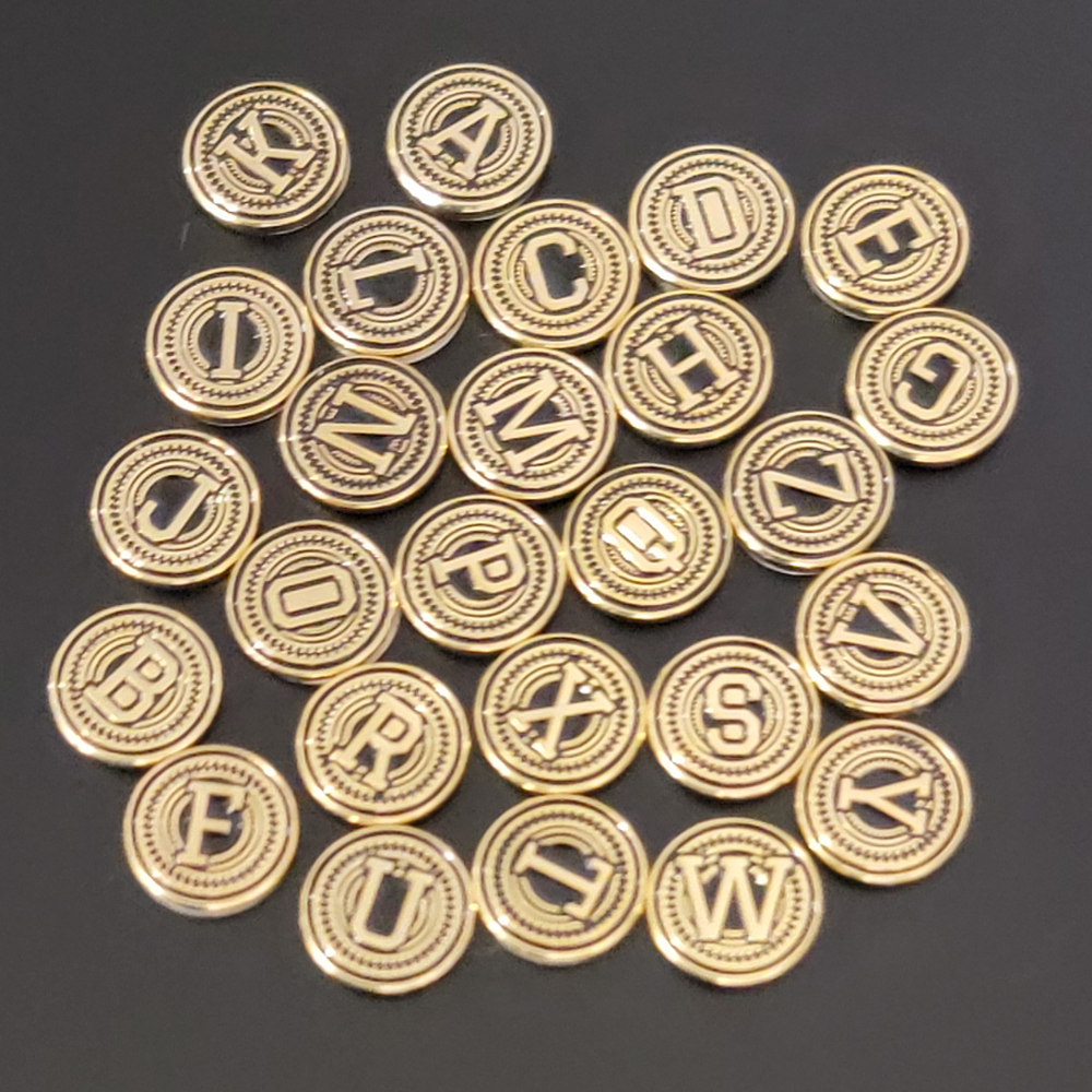 Real 24K Gold Plated Grips Emblems 13 mm Medallions