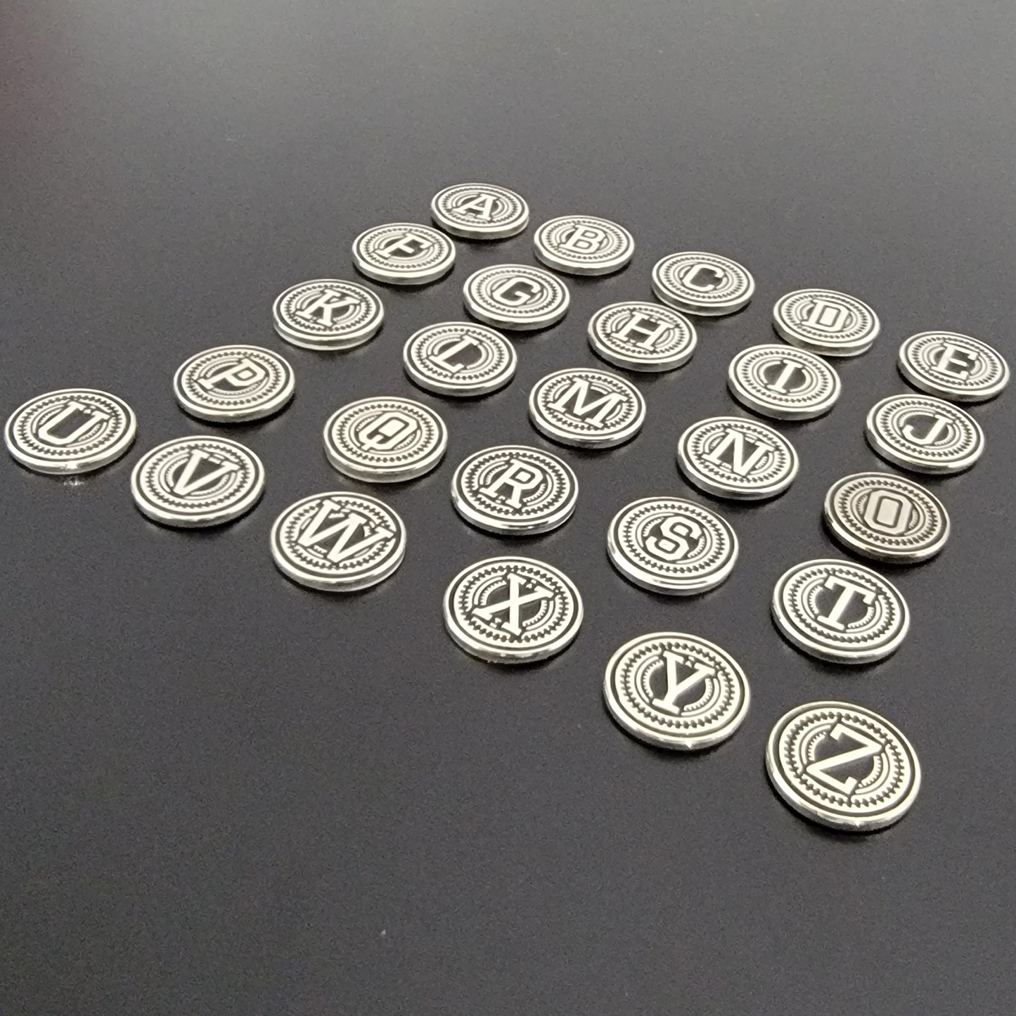 Real Silver Plated Grips Emblems 13 mm Medallions