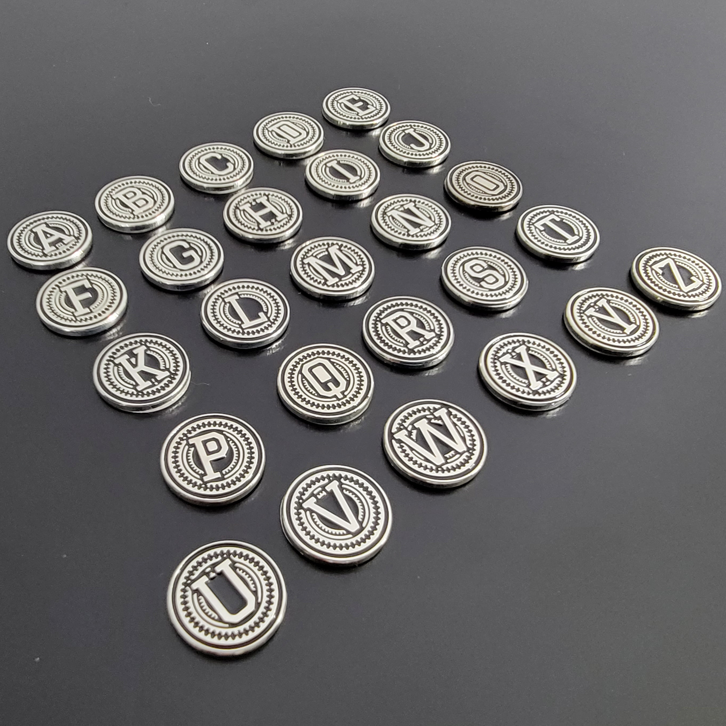 Real Silver Plated Grips Emblems 13 mm Medallions
