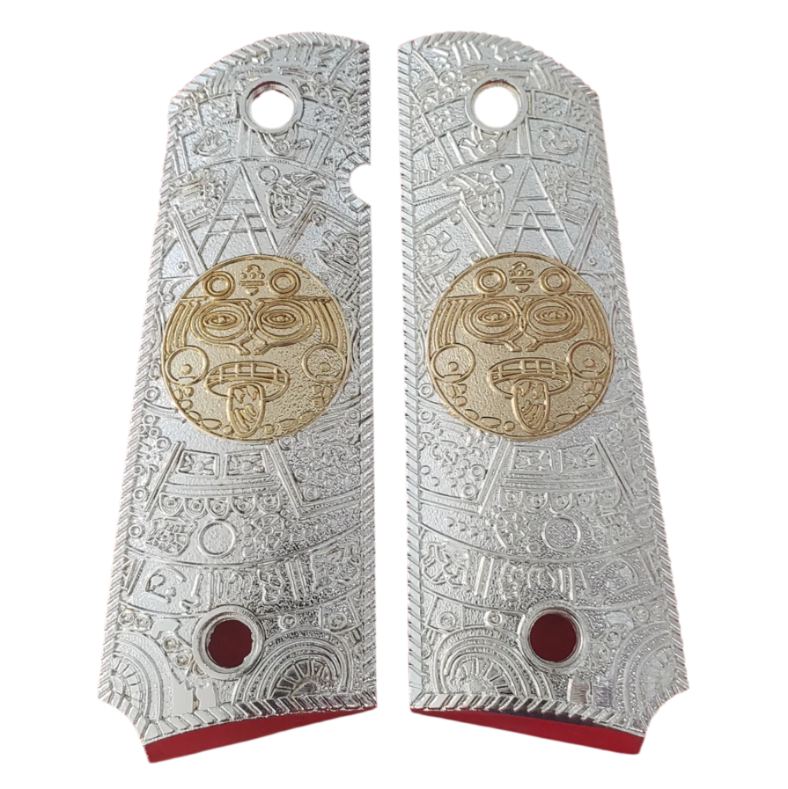 1911 FULL SIZE Aztec Grips Gold Ambi Cut #T-T786