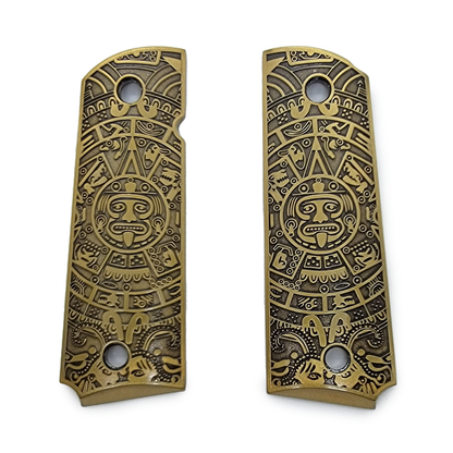 1911 FULL SIZE  Grips Aztec Calendar W Ambi Cut