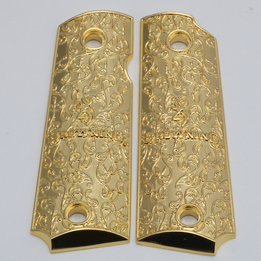 Browning 1911-22 / 1911-380 Metal Grips Gold Plated