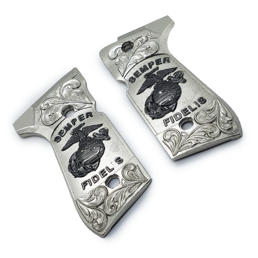 Thin Beretta  GRIPS 92/96 Series Pistols 92F, 92FS, M9, 96 Black Nickel