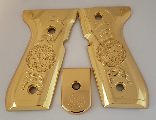 Combo Beretta GRIPS 92/96 Series Pistols 92F, 92FS, M9, 96 24K Gold