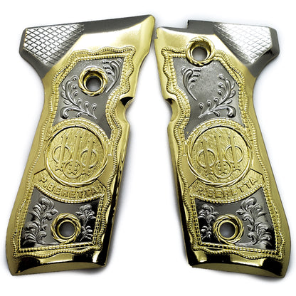 Thin Beretta  GRIPS 92/96 Series Pistols 92F, 92FS, M9, 96 Gold/Silver  #T-T1391