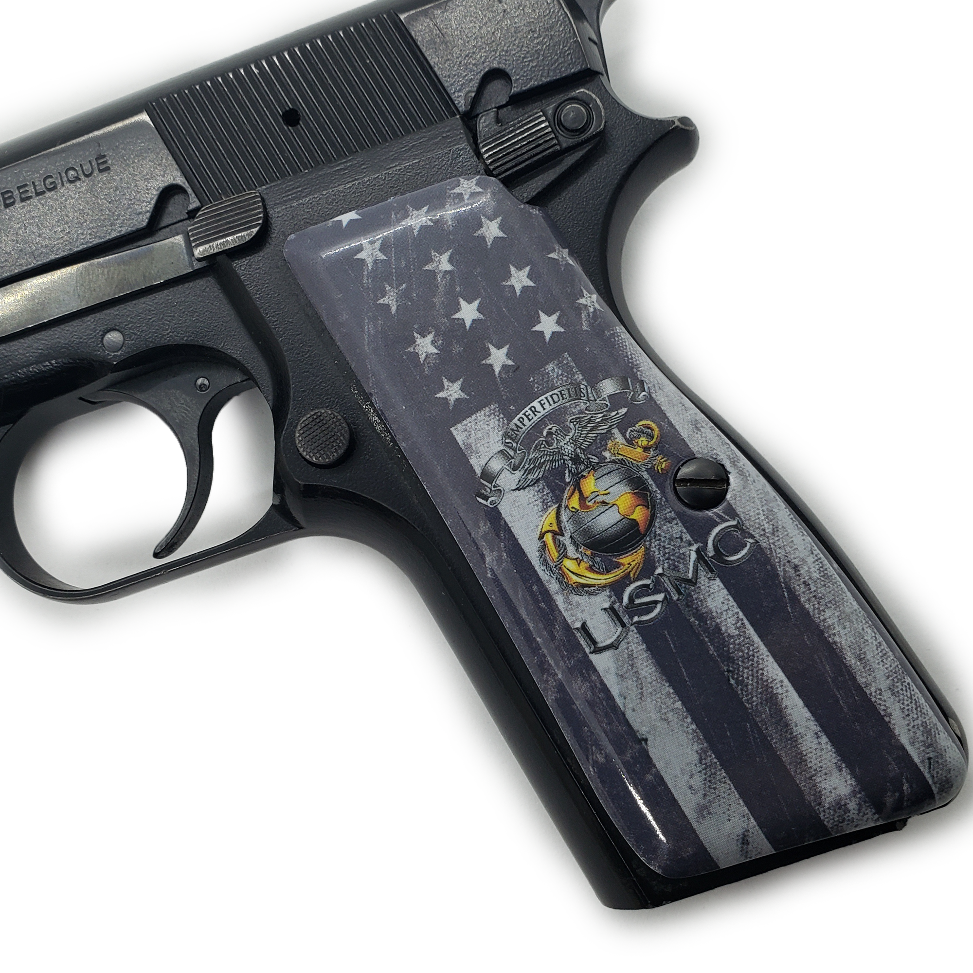 Browning Hi-Power Art Grips Blue Line [B01]