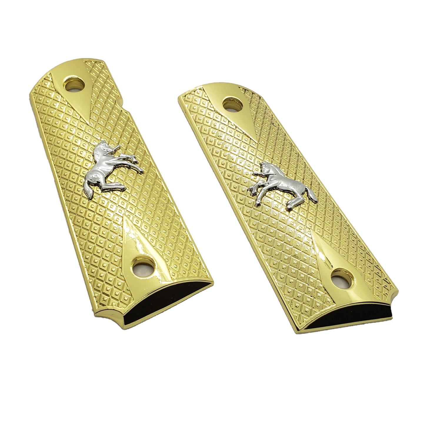 1911 Full Size Double Diamond Gold Nickel Rampant