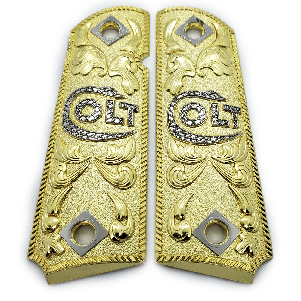 1911 COLT FULL SIZE  Ambi Cut 2 TONES 24K  GOLD #T-T641