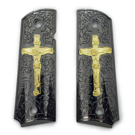 Full Size 1911 GRIPS - Metal - Jesus W Ambi Safety #T-T448