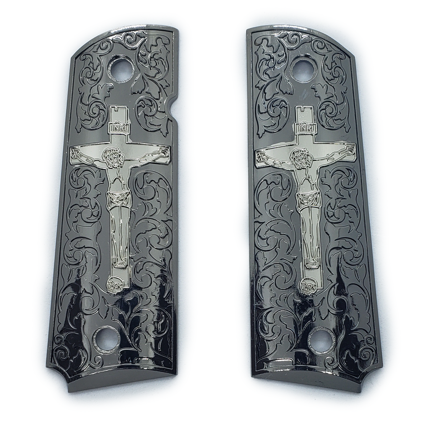 Full Size 1911 GRIPS - Metal - Jesus W Ambi Safety #T-T448