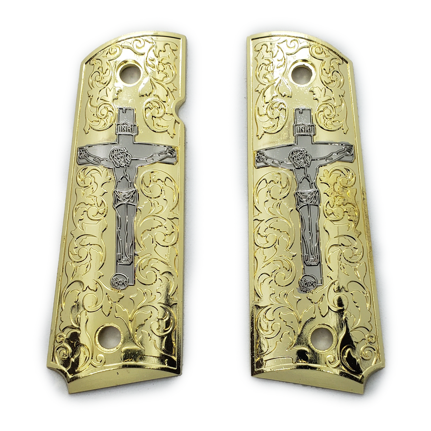 Full Size 1911 GRIPS - Metal - Jesus W Ambi Safety #T-T448