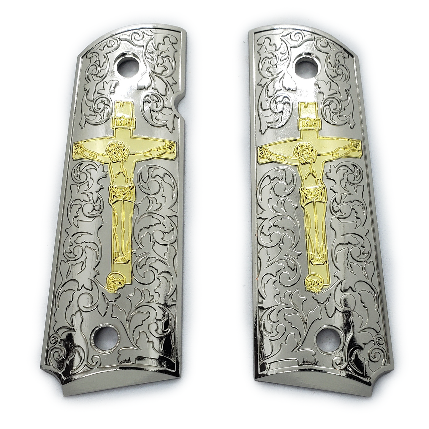Full Size 1911 GRIPS - Metal - Jesus W Ambi Safety #T-T448