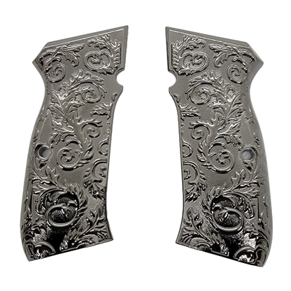 CZ 75B Grips Scroll Full Size 75 B BD SP-01 Shadow 2 Nickel #T-CZ14