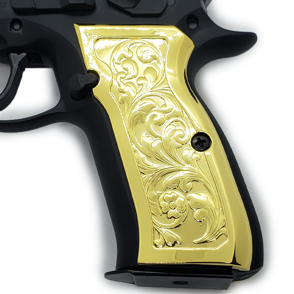 CZ 75 Grips Scroll Full Size 75 B BD SP-01 Shadow 2 Gold Plated #T-T418