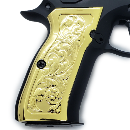 CZ 75 Grips Scroll Full Size 75 B BD SP-01 Shadow 2 Gold Plated #T-T418