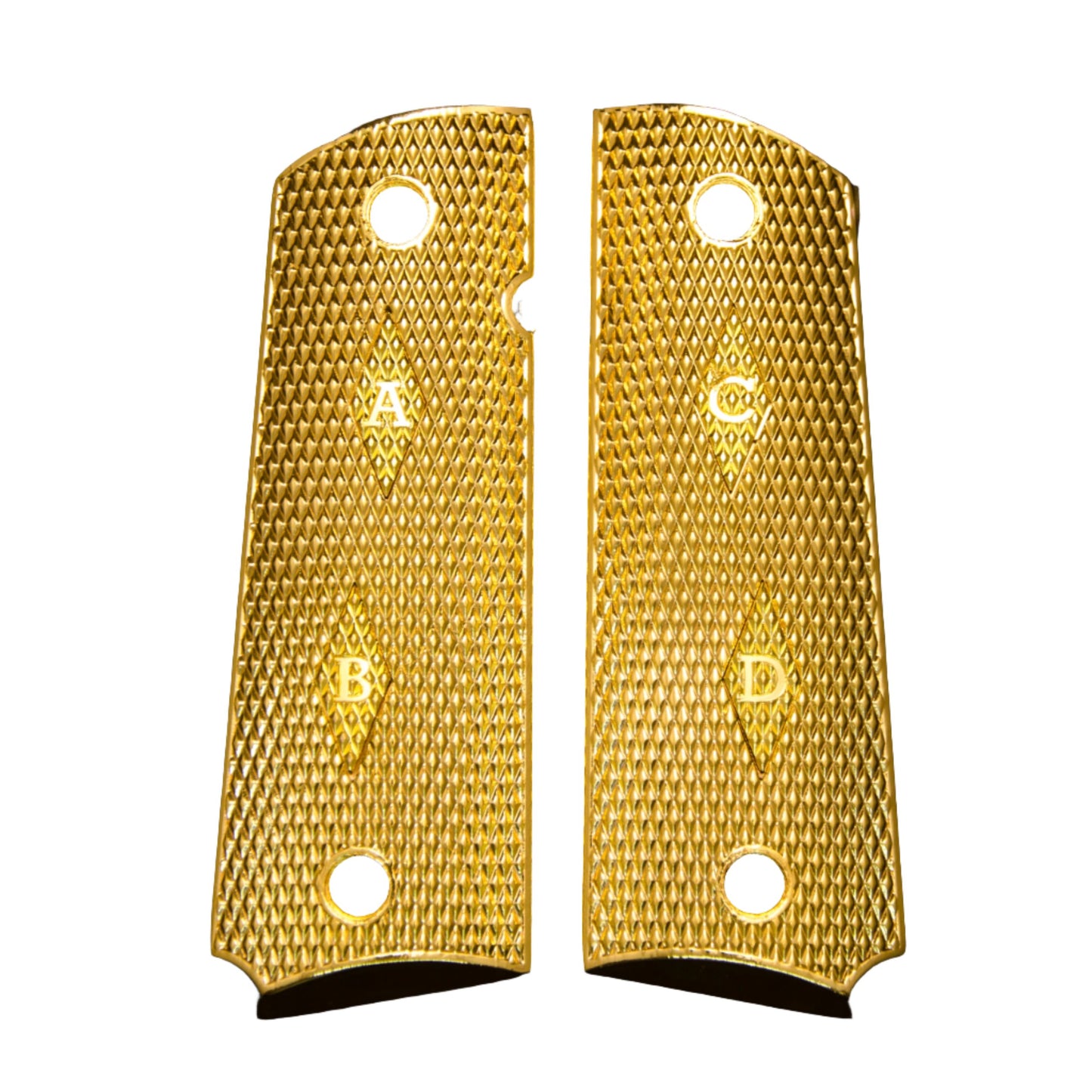 1911 Full Size Grips With Initials Gold Plated