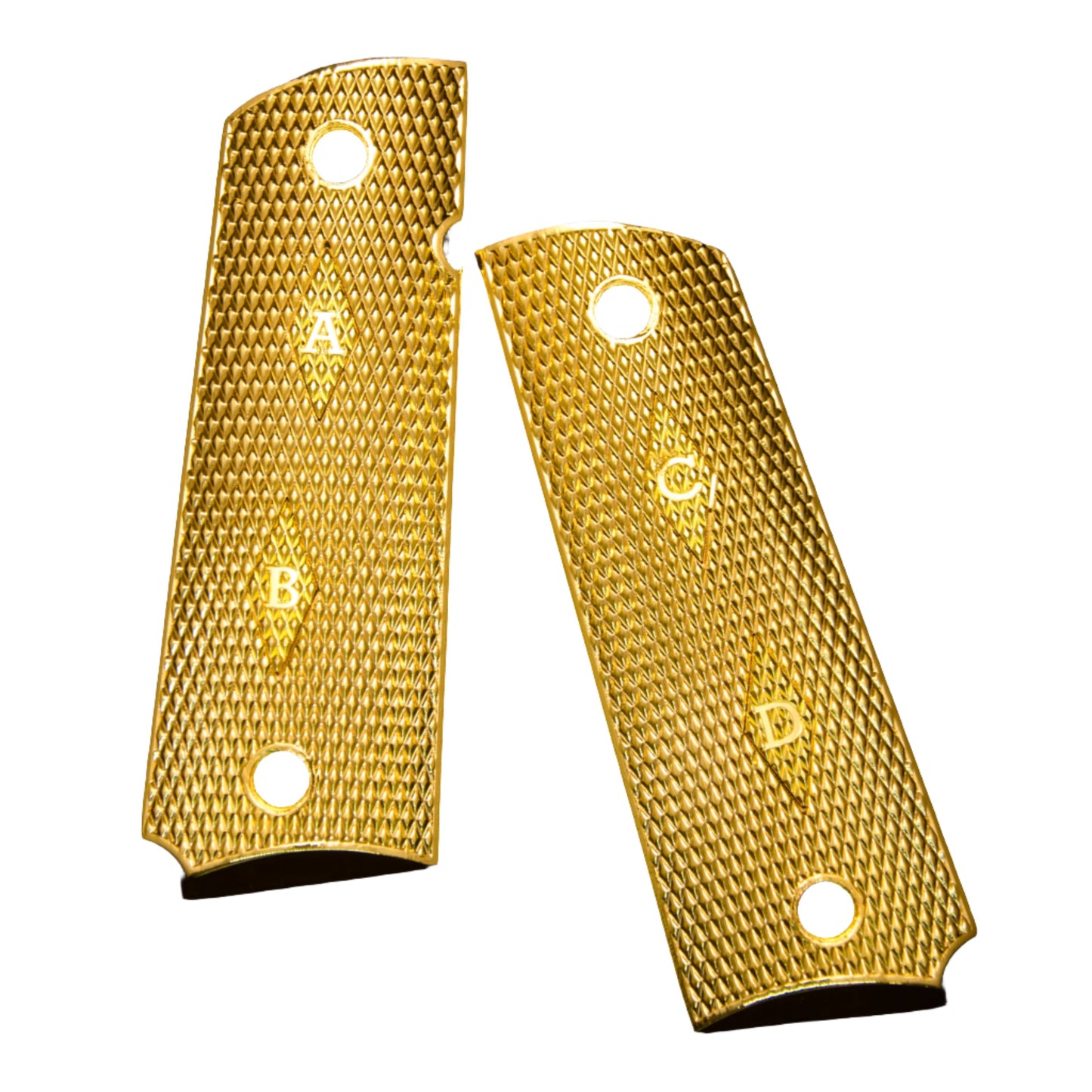 1911 Full Size Grips With Initials Gold Plated
