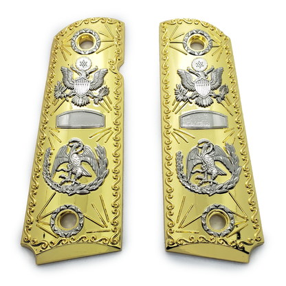 1911 Grips Gold Nickel Plated CACHA  #T-M102