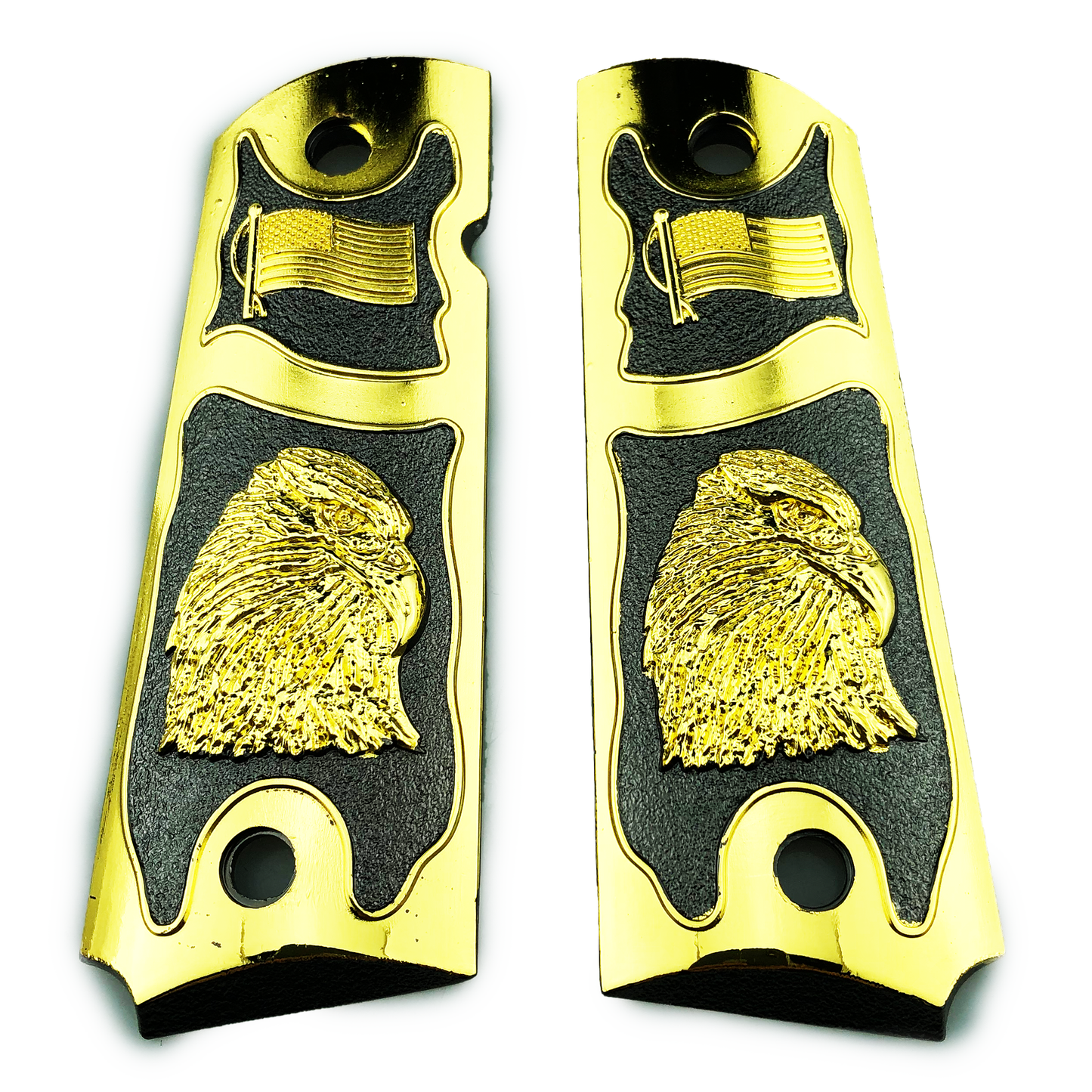 1911 Full size grips Bald Eagle W Flag Ambi Cut