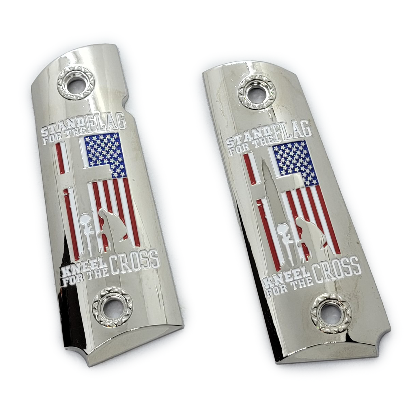 Stand For The Flag 1911 FULL SIZE  Ambi Cut Nickel #T-SF03