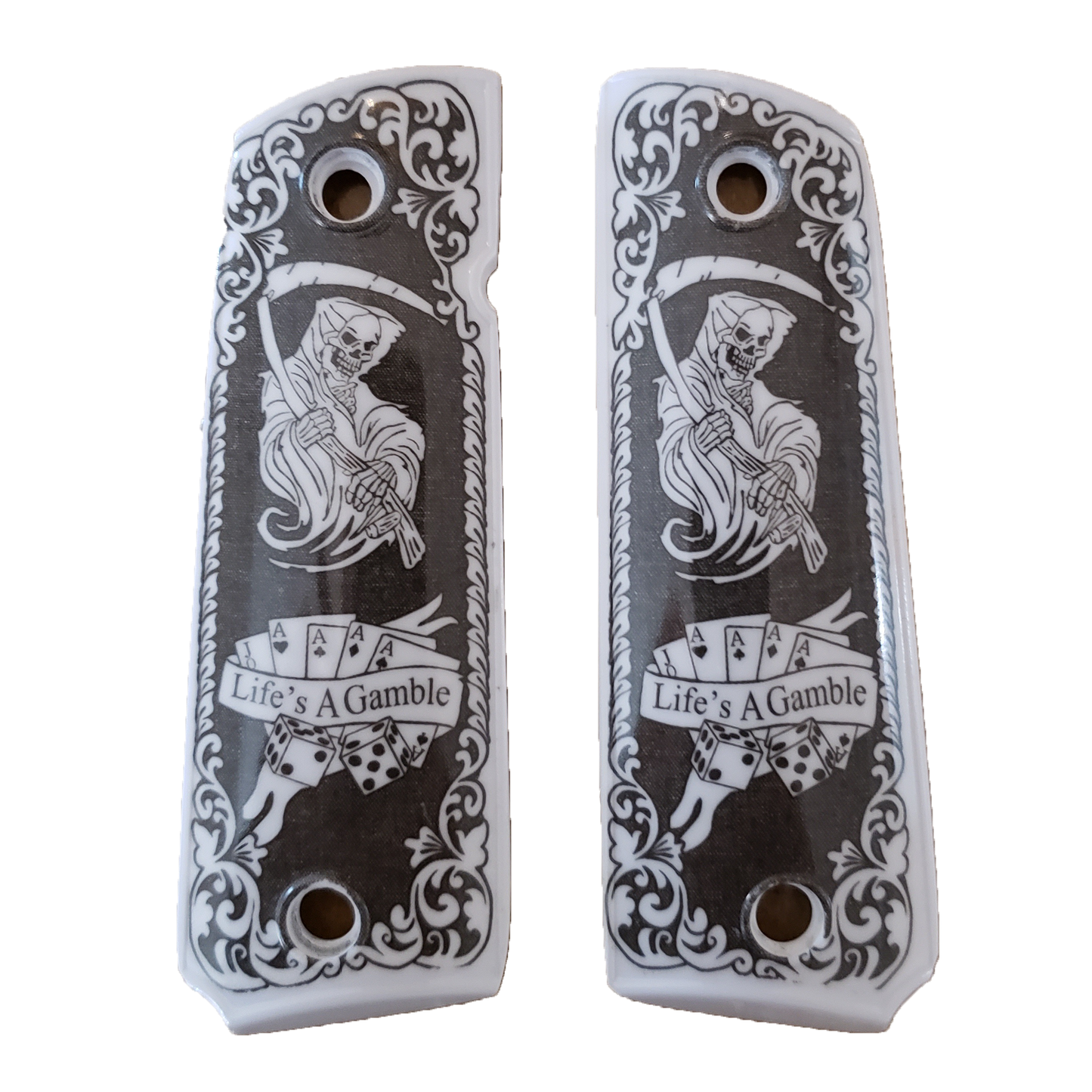 1911 Full Size Ivory Grips with Ambi Cut [I03]