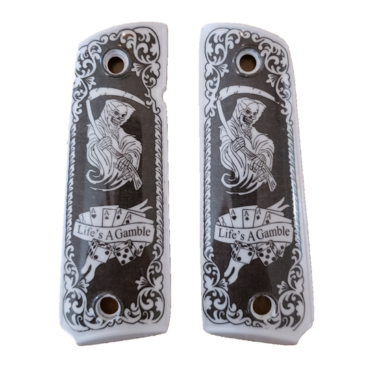 1911 Full Size Ivory Grips with Ambi Cut [I03]