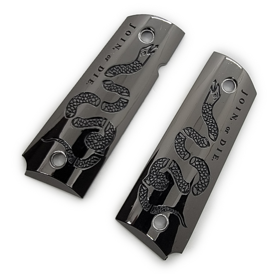 1911 Full size Metal grips / Join Or Die W Ambi Safety Black #T-JD01