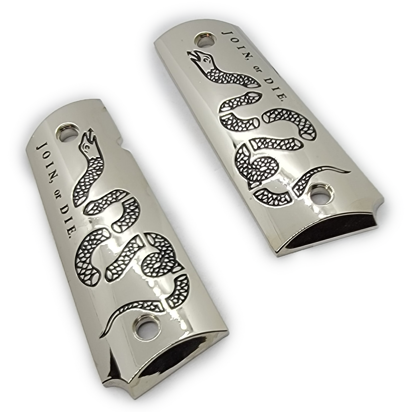 1911 Full size Metal grips / Join Or Die W Ambi Safety Gold #T-JD01
