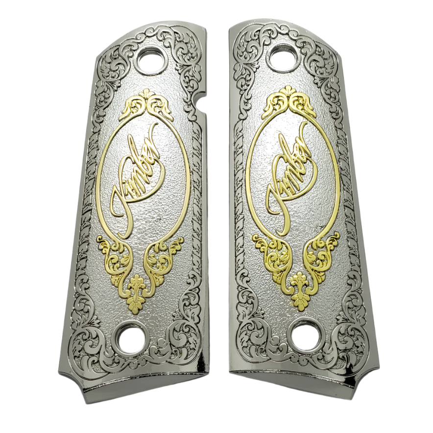 Kimber 1911 SIZE METAL GRIPS  With AMBI CUT K-1911-4