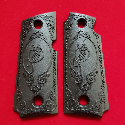 Kimber Micro Carry 380 .380 grips Black, Gold or Nickel Plated