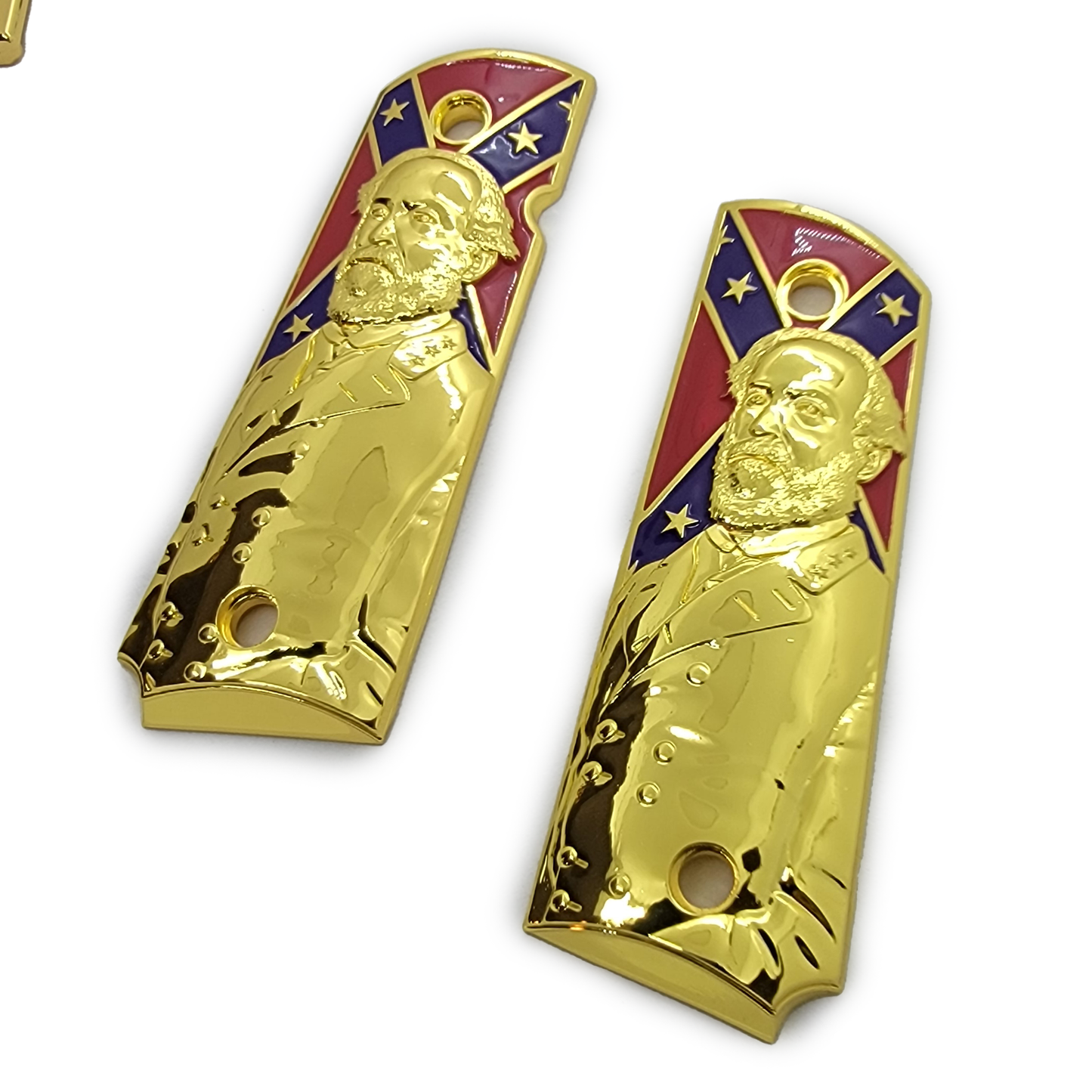 Metal Flag 1911 FULL SIZE Grips Ambi Cut Nickel GL-NP