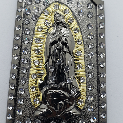 1911 Grips Virgin Mary With Zirconia stones Black