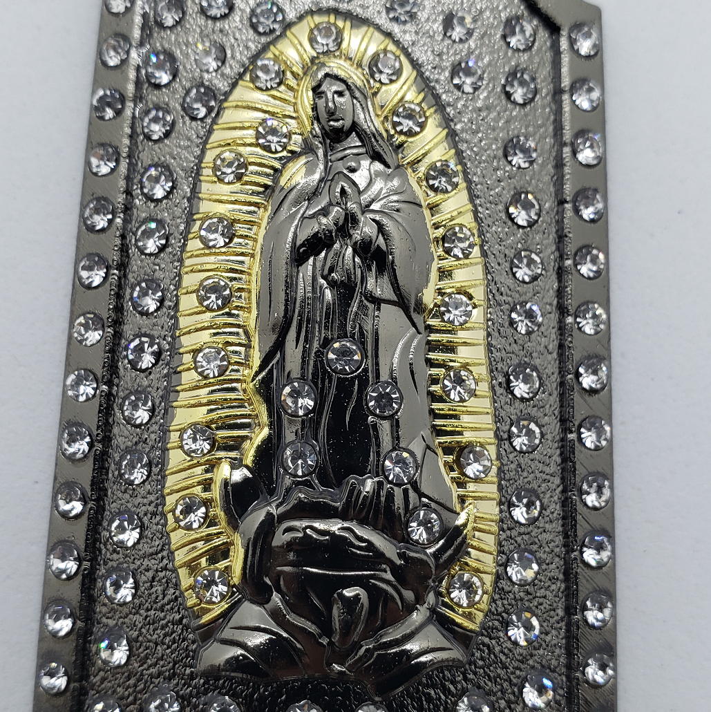 1911 Grips Virgin Mary With Zirconia stones Black