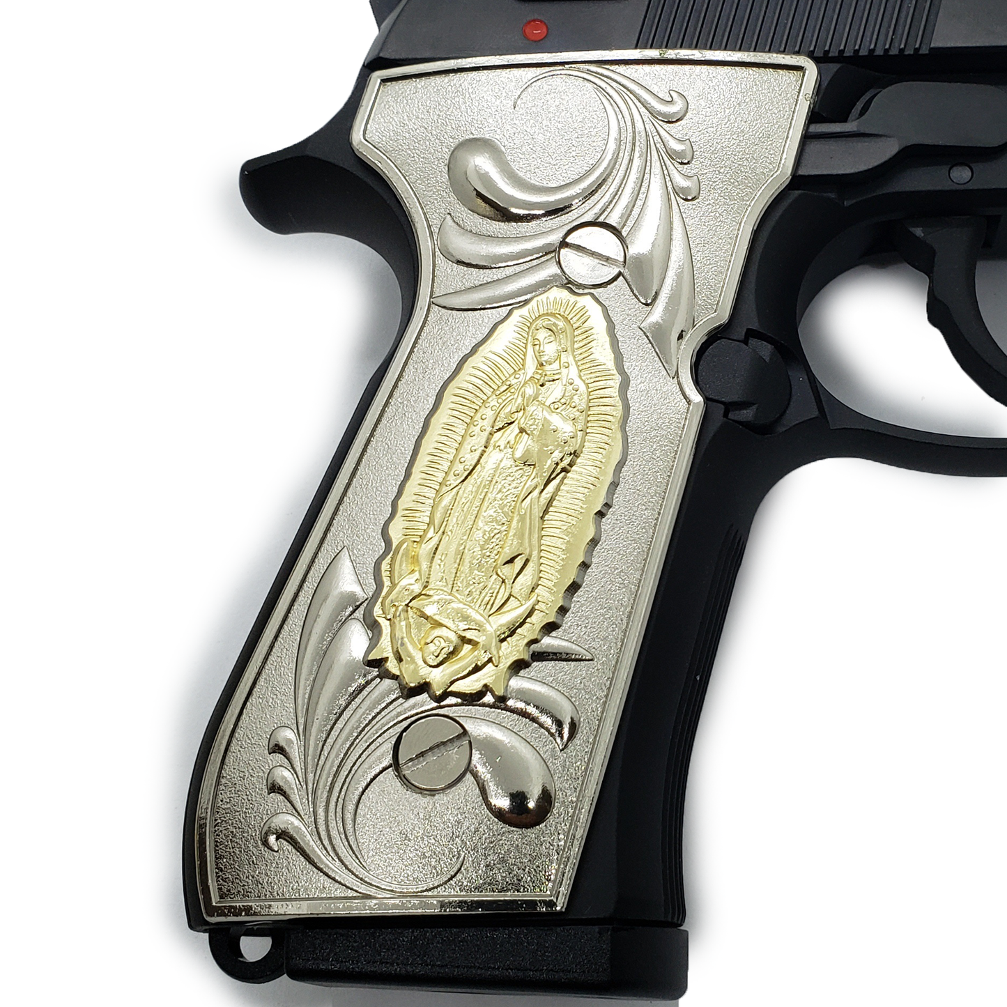Virgin Mary Beretta  GRIPS 92/96 Series Pistols 92F, 92FS, M9, 96 Nickel