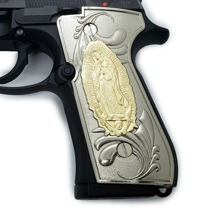 Virgin Mary Beretta  GRIPS 92/96 Series Pistols 92F, 92FS, M9, 96 Nickel