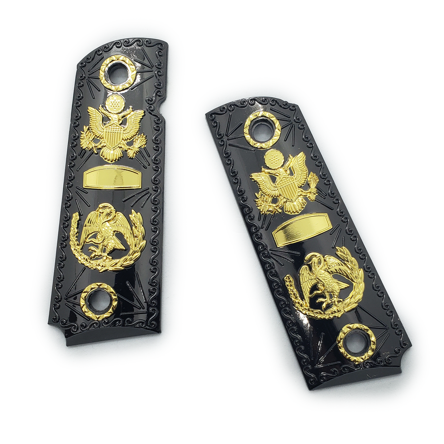 1911 Grips Gold Nickel Plated CACHA  #T-M102