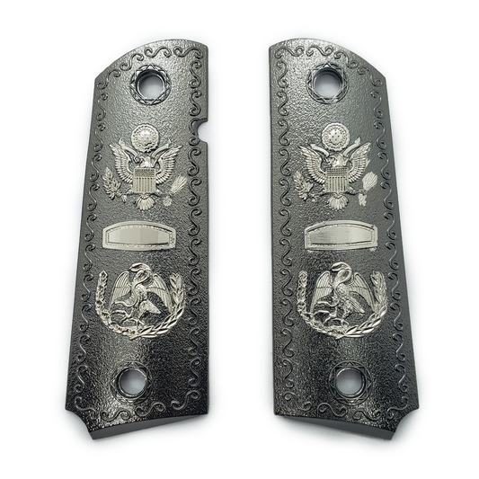 1911 Grips Black Nickel Plated CACHA  #T-M101