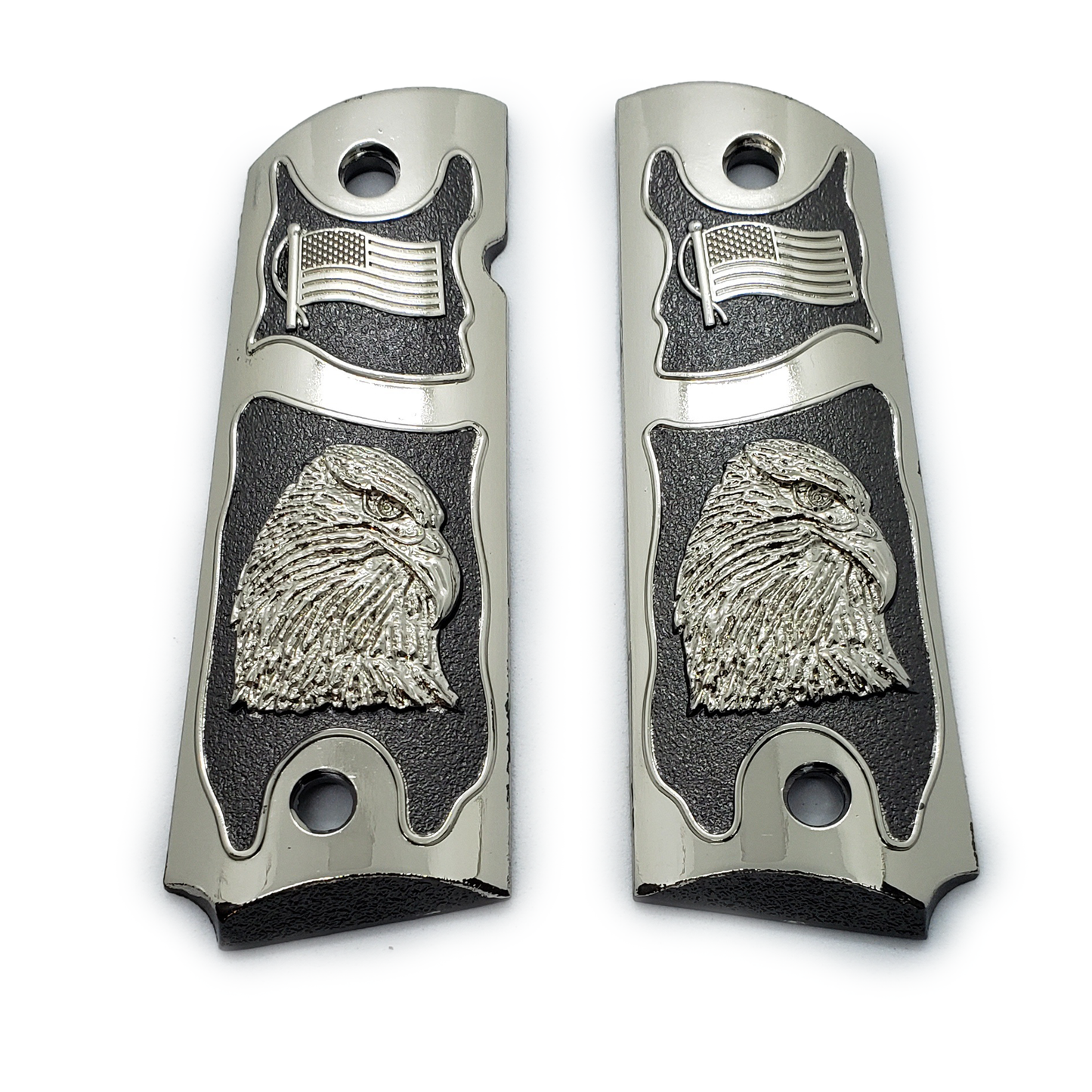 Metal 1911 GRIPS Full size Bald Eagle US Flag Grip